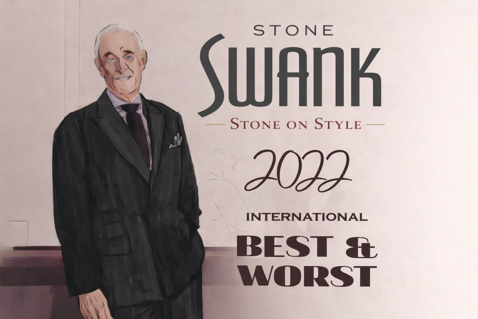 Roger Stone presenting the Best and Worst Dressed 2022 list in Stone on Style
