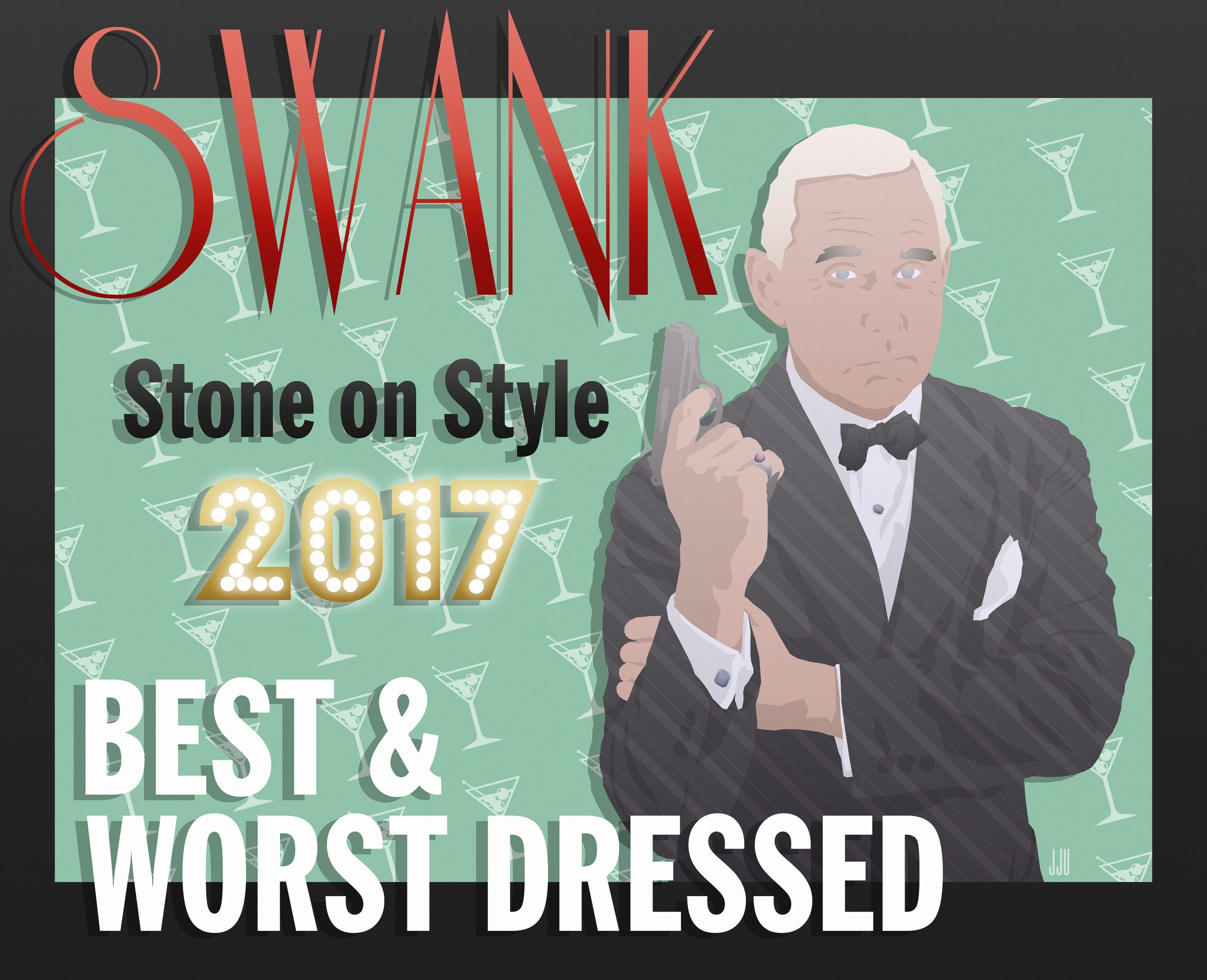 Roger Stone presenting the Best and Worst Dressed 2017 list in Stone on Style