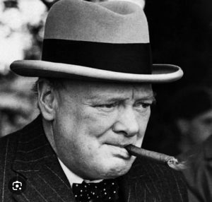 Classic Homburg hat worn in mid‑20th century diplomacy and men’s style